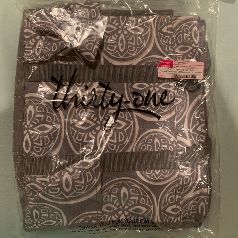 Thirty One Zip Top Organizing Utility Tote